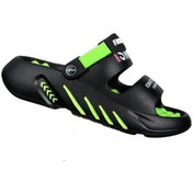 Resim Erkek Outdoor Rahat Plaj Terliği-siyah Yeşil 41-42 Siyah - Yeşil 