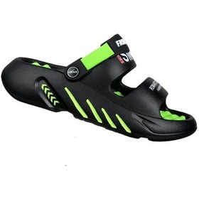 Resim Erkek Outdoor Rahat Plaj Terliği-siyah Yeşil 41-42 Siyah - Yeşil 