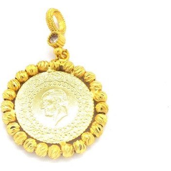 Ferizz Altın Kaplama Dorikalı Yarım Altınlı Kadın Kolye Ucu