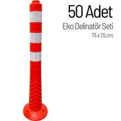 Resim İleri Trafik 50'li Delinatör 73 x 7,5 cm EKO, Esnek Duba 