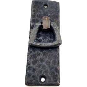 Resim Antika Tarz Dekoratif Pirinç Dik Dövme Mobilya Kulbu - 90X31 Mm, Oksit 