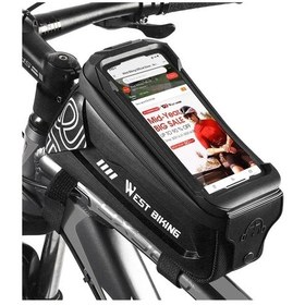 Resim Sones West Bıkıng 2.5l Bisiklet Ön Kiriş Cep Telefonu Dokunmatik Ekran Sert Kabuk Çanta Siyah 