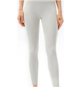 Resim Yunboo Bayanlar İçin Spor Legging, Yüksek Şeritli, Ağ Desenli Cep, Yoga Ve Koşu İçin, Nilon-spandeks Karışımı, Gri, 10/xl 22375 Açık Gri 