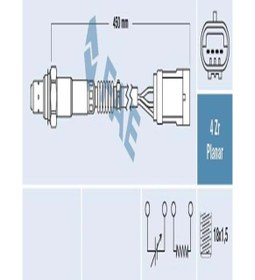 Resim FAE 77602 Oksijen Sensoru 1.2 16V Clio II Dacia Sandero 1.6 16V 8200760489 (WF968648) 