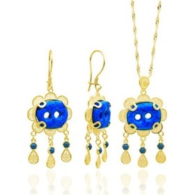 Resim Telkari Işlemeli Midyat Süryani Nazar Boncuğu Set 201021122 