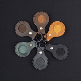 Resim clawleather Takip Cihazı Anahtarlık Deri El işçiliği 
