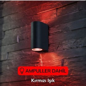 Resim Dekoratif Çift Yönlü Siyah Aplik - Kırmızı Işık - Ampuller Dahil Diğer 