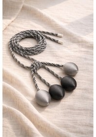 Resim 4 Toplu Halat Sarım Tavan Braçöl Fon Ve Tül Perde Bağı Antrasit-gri 1 Adet Antrasit - Gri 