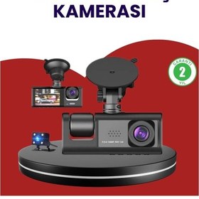Resim Üç Kameralı Araç Kamerası Full Hd 1080p Ön + Hd İç/arka - 