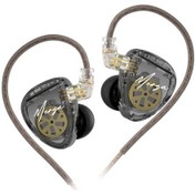 Resim Springsun Kz Merga İki Dd Sürücü Hi-fi Kulak İçi Kulaklık, 0.75mm 2pin Çevirilebilir Kablolu, Transparan Siyah Ofc Kablolu, Mikrofonsuz Merga 