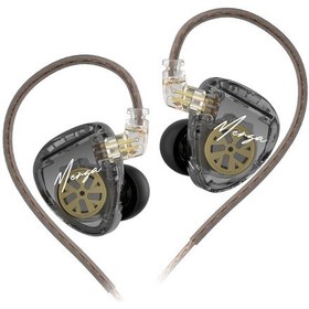Resim Springsun Kz Merga İki Dd Sürücü Hi-fi Kulak İçi Kulaklık, 0.75mm 2pin Çevirilebilir Kablolu, Transparan Siyah Ofc Kablolu, Mikrofonsuz Merga 