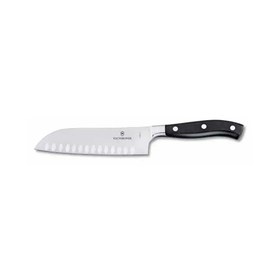 Resim Victorinox 7.7323.17G 17cm Siyah Dövme Çelik Santoku Bıçağı, Hediye Kutulu 