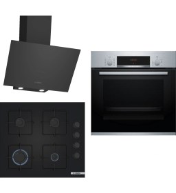 Resim Bosch Siyah 3 Lü Ankastre Set 291 ( HBF514BS1T - POP7C6P30O - DWK64PJ60T ) 67 cm Ocak 