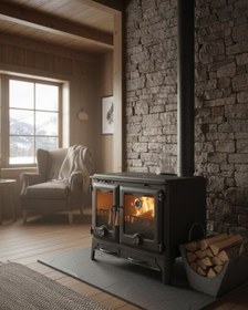 Resim Reyo Stove Bozkır Pik Döküm Fırınlı Şömine Soba 