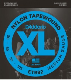 Resim D'addario Etb92 Bas Gitar Tel Seti. Xl Serisi. Nylon Tapewound. B 