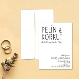 Resim Yarendavetiyeotuz9 100 Adet Beyaz Zarflı Davetiye (486092026)-Değer 1-Değer 2 