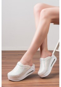 Resim Parlak Özel Seri Airmax Tam Ortopedik Ve Anatomik Sabo Terlik Krem 
