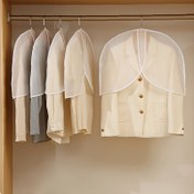 Resim Koridor Depolama için Toz Korumalı 5'li Polyester Giyim Kılıfları, Elbise, Kostümler için Askı Torba Seti - Şeffaf Depolama ile Dayanıklı Kapatma 