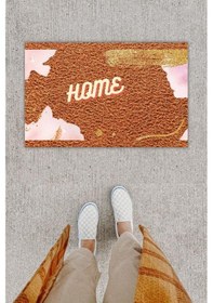 Resim Dijital Baskı Dekoratif Home Kahverengi Kapı Önü Paspası K-1235 