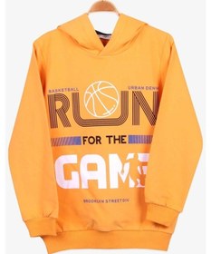 Resim Breeze Basketbol Temalı Hardal Sarı Erkek Çocuk Sweatshirt (8-12 Yaş) 