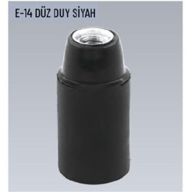 Resim 30 Adet E14 Düz Siyah İtalyan Duy 