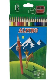 Resim Alpino 18 Renk Uzun Kuru Boya Kalemi 