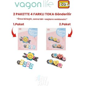 Resim 4'lü Saç Toka Seti Önce Birleştir,sonra Tak 2 Paket 4 Adet Gönderilir Yapı Toka Seti Ff 7135-7136 