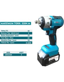Resim Ark Şarjlı Somun Sıkma 320NM. 