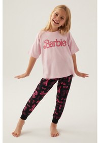 Resim Barbie Cool Toz Pembe Kız Çocuk Pijama Takımı 5274-42805 Toz Pembe 