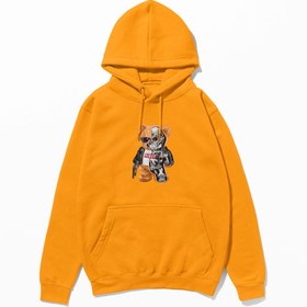 Resim Robot Bear - Hoodie - Portakal / L 