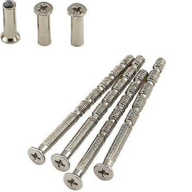 Resim Kapı Kolu Rozetleri Ve Rozetleri İçin 4 Parçalı Üniversal M4 Vida Bağlantı Cıvataları Ve Kovanları 