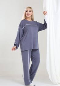 Resim şuranur Oşho Modal Kumaş Uzun Kollu Biyeli Rahat Günlük Takım Büyük Beden M-6XL 