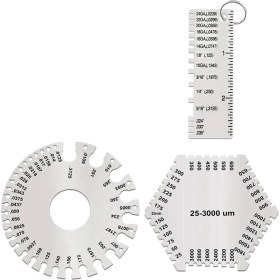 Resim Xiaxiaoer Kaynak Ölçer Seti Islak Film Tarak Tel Sac Kalınlığı Ölçer Yuvarlak Tel Kablo Sac Ölçer (Yurt Dışından) 