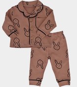 Resim Bebek Tavşanlı Cepli Iki Parça Pijama Takımı | 6-9 Ay | 9-12 Ay | 12-18 Ay 