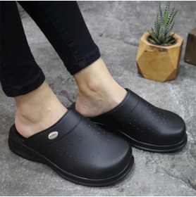 Resim Epilla Siyah Ortopedik Anatomik Doktor Hemşire Restaurant Aşçı Terliği 