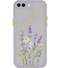 Resim mooodcase Iphone 7 Plus Uyumlu Lila Kamera Lens Korumalı Levander Desenli Lüx Telefon Kılıfı 