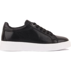 Resim Sail Lakers - Siyah Deri Bağcıklı Erkek Sneaker 