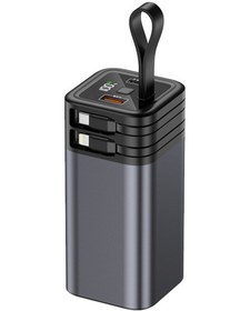 Resim 20.000 Mah Powerbank 65w Hızlı Şarj Destekli Dijital Ekran Göstergeli Fenerli Siyah 