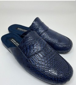 Resim Gönen Leder Erkek El Yapımı Lacivert Cobra Ev Terliği Gı699222 Koyu Lacivert 