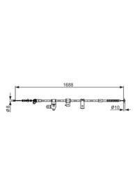Resim Bosch 1987482306 Arka El Fren Teli Sag 4642010130 4642012490 