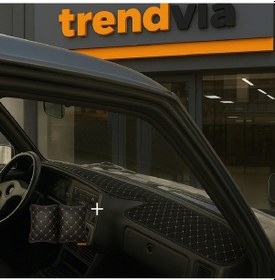 Resim Tofaş Şahin Doğan Kartal Yüksek Ön Göğüs Siyah-bej Torpido Kılıfı / Siyah-bej Boyun Yastığı 