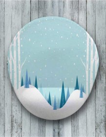 Resim Karlar Oval Bilek Destekli Mouse Pad Mousepad 