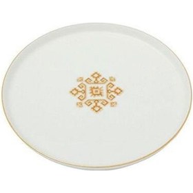 Resim Porland Arabesque Serisi 21cm Düz Tabak Desen1 beyaz 