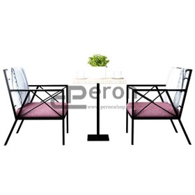 Resim Solen Tekli Oturma Grubu - 1 - bordo / meşe 