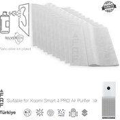 Resim FAF FİLTRE 10 Adet Xiaomi Smart Air Purifier 4 Pro Uyumlu Gümüş Iyonlu Elektrostatik Toz Tutucu Ön Filtre 