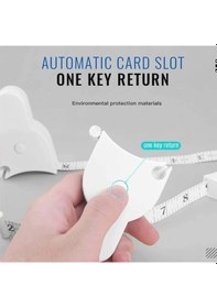 Resim 2pcs Otomatik Teleskopik Mezura, Vücut Ölçü Bandı 60 İnç, Kendinden Sıkmalı Vücut Ölçüm Cetveli 