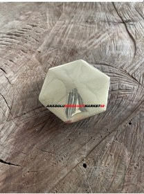 Resim Antik Sari Pirinç Kare Kabara Raptiye Kapi Çivisi 5Cm 1Adet 