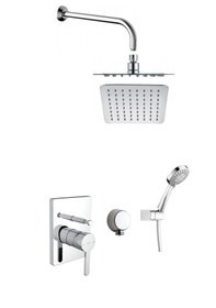 Resim Roca 08 00845506 Carelia 2 Çıkışlı Ankastre Duş Sistemi Krom 