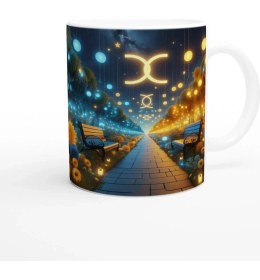 Resim Ikizler Burcu Baskılı Kahve Kupası - Ay Işığında Zodyak Bahçesi Vs1 