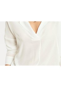 Resim Bulalgiy Kadın Ekru Saf İpek Bluz - Bga051248 
